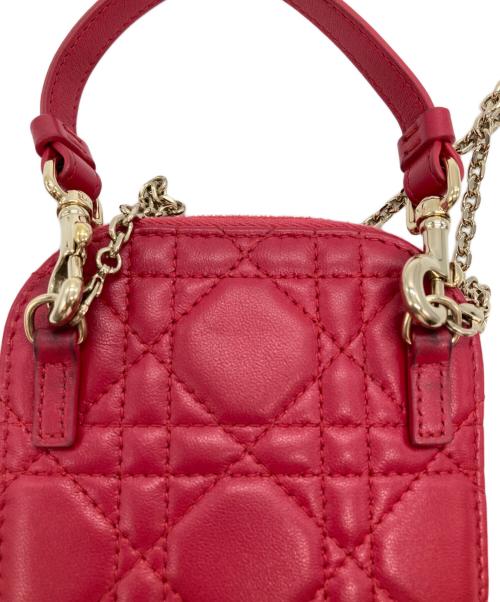Christian Dior（クリスチャン ディオール）Christian Dior (クリスチャン ディオール) フォンホルダー/ショルダーポーチ レッドの古着・服飾アイテム