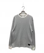PALACEパレス）の古着「2-TONE WAFFLE LONGSLEEVE/ツートーン ワッフル ロングスリーブ」｜グレー