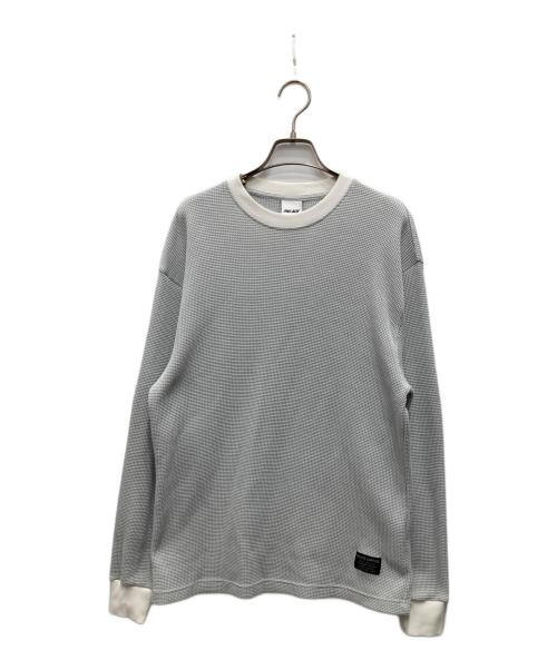 PALACE（パレス）PALACE (パレス) 2-TONE WAFFLE LONGSLEEVE/ツートーン ワッフル ロングスリーブ グレー サイズ:Mの古着・服飾アイテム