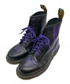 Dr.Martens×Needlesドクターマーチン×ニードルズ）の古着「NEEDLES STRIPE SMOOTH/8ホールブーツ/ニードルズ ストライプ スムース」｜ブラック
