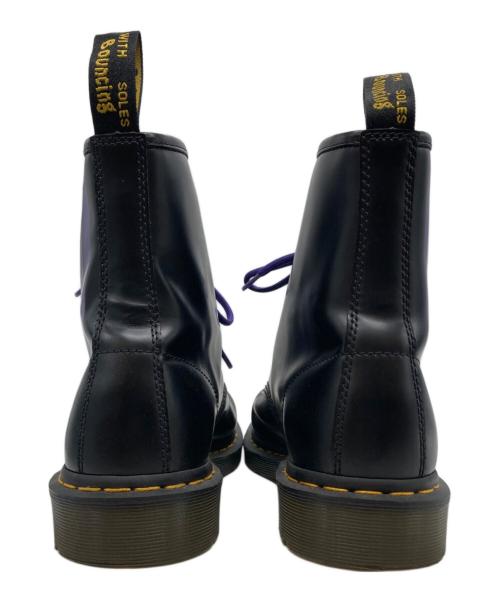 Dr.Martens（ドクターマーチン）Dr.Martens (ドクターマーチン) Needles (ニードルズ) NEEDLES STRIPE SMOOTH/8ホールブーツ/ニードルズ ストライプ スムース ブラック サイズ:US10の古着・服飾アイテム