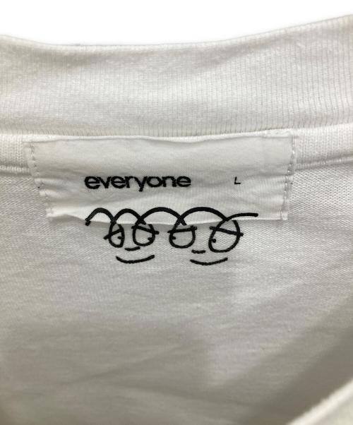 everyone（エブリワン）everyone (エブリワン) ロゴtシャツ ホワイト サイズ:Lの古着・服飾アイテム