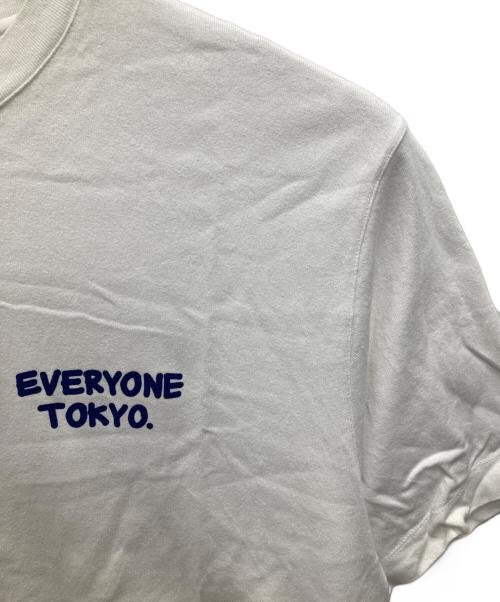 everyone（エブリワン）everyone (エブリワン) ロゴtシャツ ホワイト サイズ:Lの古着・服飾アイテム