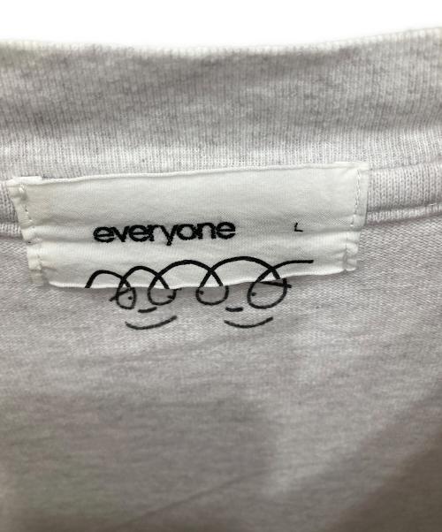 everyone（エブリワン）everyone (エブリワン) ロゴtシャツ グレー サイズ:Lの古着・服飾アイテム