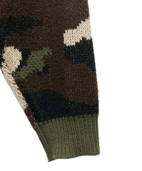 BLESS U（ブレスユー）BLESS U (ブレスユー) BU CAMOUFLAGE PATTERN KNIT HOODIE グリーン サイズ:Lの古着・服飾アイテム