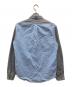 KENZO (ケンゾー) フロントロゴバイカラーシャツ グレー×ブルー サイズ:M：4000円