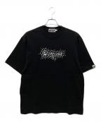 A BATHING APEアベイシングエイプ）の古着「STUDS BAPEOGO RELAXED FIT TEE/スタッズ ベイプ ロゴ リラックス フィット ティー」｜ブラック