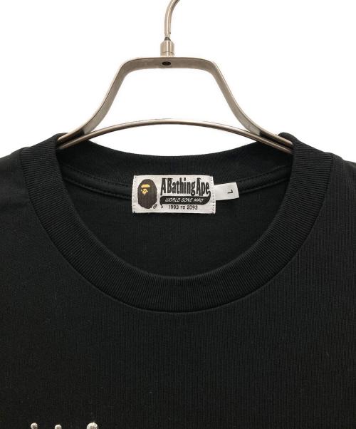 A BATHING APE（アベイシングエイプ）A BATHING APE (アベイシングエイプ) STUDS BAPEOGO RELAXED FIT TEE/スタッズ ベイプ ロゴ リラックス フィット ティー ブラック サイズ:Lの古着・服飾アイテム