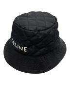 CELINEセリーヌ）の古着「ナイロンツイルキルティングバケットハット」｜ブラック