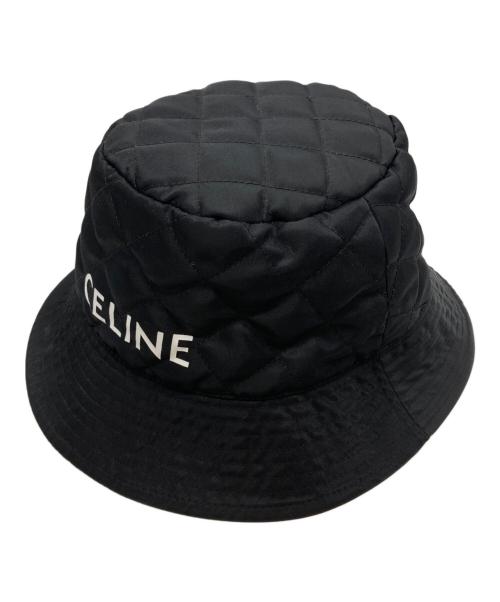 CELINE（セリーヌ）CELINE (セリーヌ) ナイロンツイルキルティングバケットハット ブラック サイズ:Lの古着・服飾アイテム