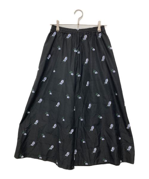 LOEFF（ロエフ）LOEFF (ロエフ) キャットニップ ジャガード ガウチョパンツ ブラック サイズ:1の古着・服飾アイテム