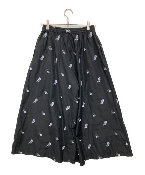 LOEFF（ロエフ）LOEFF (ロエフ) キャットニップ ジャガード ガウチョパンツ ブラック サイズ:1の古着・服飾アイテム