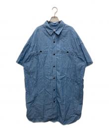 HYKE（ハイク）の古着「ダンガリーシャツワンピース」｜ブルー