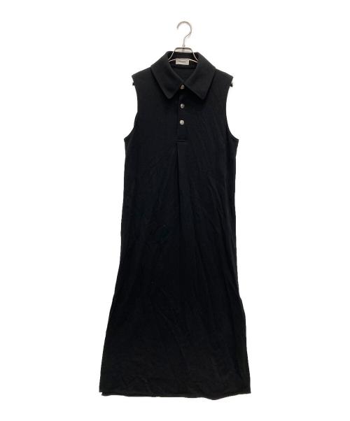 THE RERACS（ザ リラクス）THE RERACS (ザ リラクス) コットンナイロンン ノースリーブワンピース ブラック サイズ:36の古着・服飾アイテム