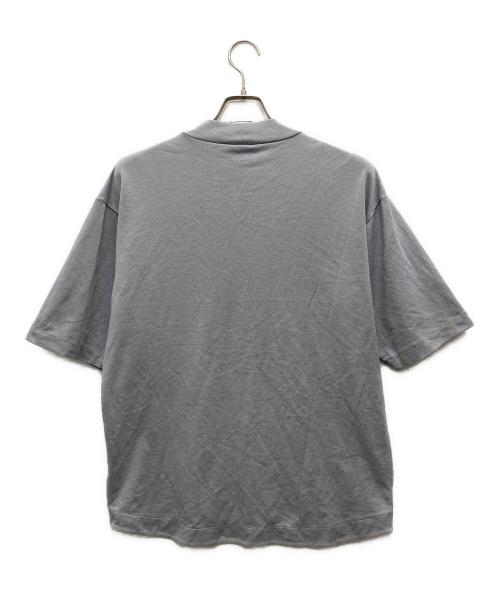 LACOSTE（ラコステ）LACOSTE (ラコステ) リラックスフィット モックネックTシャツ グレー サイズ:Mの古着・服飾アイテム