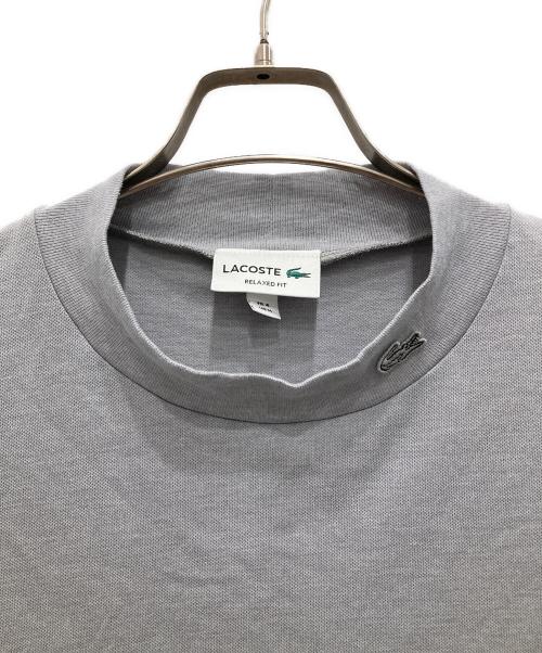 LACOSTE（ラコステ）LACOSTE (ラコステ) リラックスフィット モックネックTシャツ グレー サイズ:Mの古着・服飾アイテム