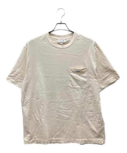 LACOSTE（ラコステ）LACOSTE (ラコステ) クラシックフィットTシャツ ベージュ サイズ:XLの古着・服飾アイテム