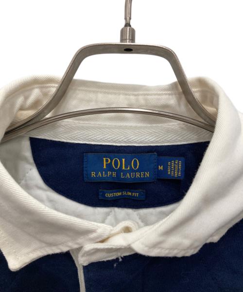 POLO RALPH LAUREN（ポロ・ラルフローレン）POLO RALPH LAUREN (ポロ・ラルフローレン) カスタムスリムフィット ラガーシャツ ネイビー サイズ:Mの古着・服飾アイテム