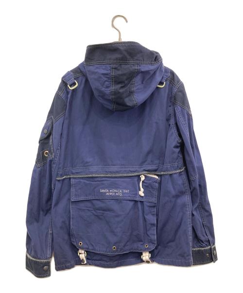 AVIREX（アヴィレックス）AVIREX (アヴィレックス) カスタムセイリングジャケット ネイビー サイズ:Ｌの古着・服飾アイテム
