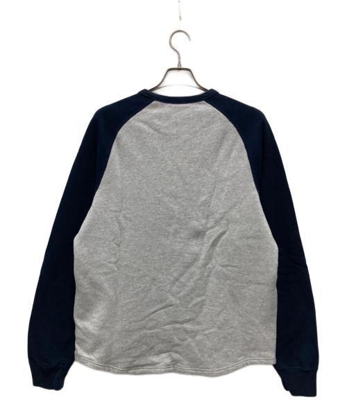 POLO RALPH LAUREN（ポロ・ラルフローレン）POLO RALPH LAUREN (ポロ・ラルフローレン) ラグランスウェット グレー×ネイビー サイズ:Mの古着・服飾アイテム
