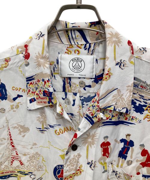 Paris Saint-Germain（パリサンジェルマン）Paris Saint-Germain (パリサンジェルマン) EDIFICE (エディフィス) 総柄シャツ マルチカラー サイズ:XLの古着・服飾アイテム