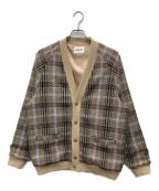 MONKEY TIMEモンキータイム）の古着「CHECK V CARDIGAN JACKET」｜ベージュ