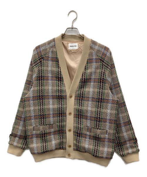 MONKEY TIME（モンキータイム）MONKEY TIME (モンキータイム) CHECK V CARDIGAN JACKET ベージュ サイズ:XLの古着・服飾アイテム