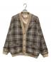 MONKEY TIME（モンキータイム）の古着「CHECK V CARDIGAN JACKET」｜ベージュ