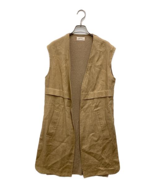 DES PRES（デ プレ）DES PRES (デ プレ) リネンファブリックコンビ ロングジレ ベージュ サイズ:36の古着・服飾アイテム