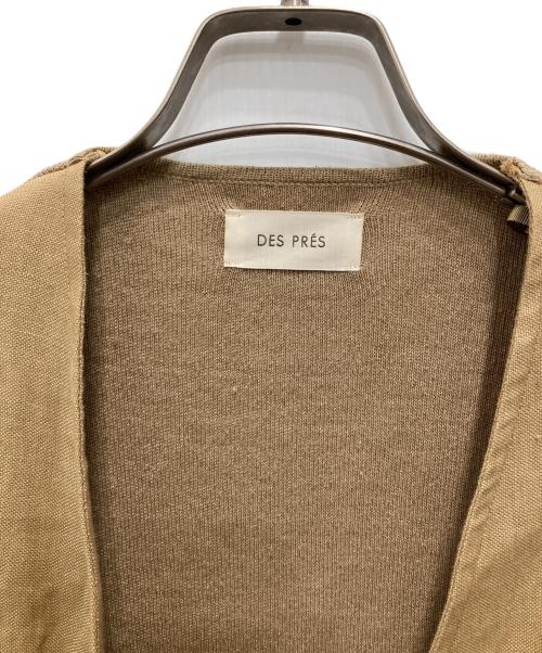 DES PRES（デ プレ）DES PRES (デ プレ) リネンファブリックコンビ ロングジレ ベージュ サイズ:36の古着・服飾アイテム