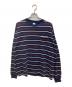 plllllleeeasse（プリーズ）の古着「multi stripe long sleeve pocket tee」｜ネイビー×ブラウン