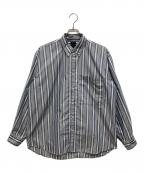 DAIWA PIER39ダイワ ピア39）の古着「TECH BUTTON DOWN SHIRTS L/S STRIPE」｜ネイビー×ホワイト