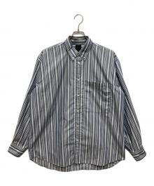 DAIWA PIER39（ダイワ ピア39）の古着「TECH BUTTON DOWN SHIRTS L/S STRIPE」｜ネイビー×ホワイト