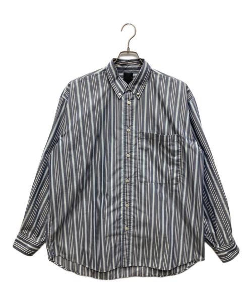 DAIWA PIER39（ダイワ ピア39）DAIWA PIER39 (ダイワ ピア39) TECH BUTTON DOWN SHIRTS L/S STRIPE ネイビー×ホワイト サイズ:Mの古着・服飾アイテム