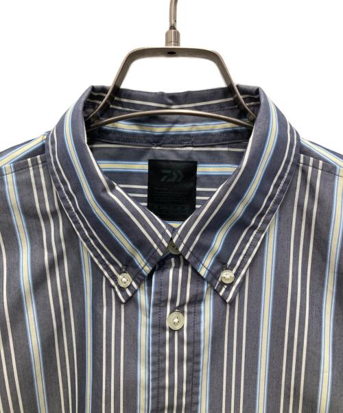 DAIWA PIER39（ダイワ ピア39）DAIWA PIER39 (ダイワ ピア39) TECH BUTTON DOWN SHIRTS L/S STRIPE ネイビー×ホワイト サイズ:Mの古着・服飾アイテム