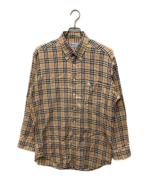 Burberry's（バーバリーズ）Burberry's (バーバリーズ) ノヴァチェックBDシャツ ベージュ サイズ:Lの古着・服飾アイテム