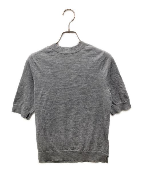 DES PRES（デ プレ）DES PRES (デ プレ) ウーステッドウール ハーフスリーブプルオーバー グレー サイズ:Fの古着・服飾アイテム