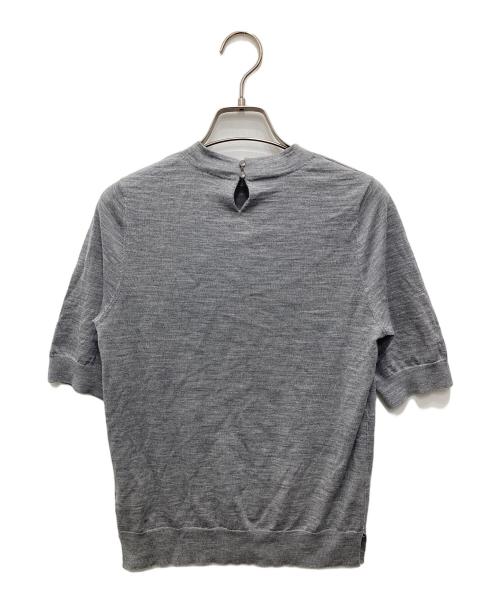 DES PRES（デ プレ）DES PRES (デ プレ) ウーステッドウール ハーフスリーブプルオーバー グレー サイズ:Fの古着・服飾アイテム