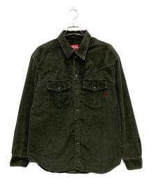 DIESEL（ディーゼル）の古着「D-OCEAN/コーデュロイシャツ」｜オリーブ