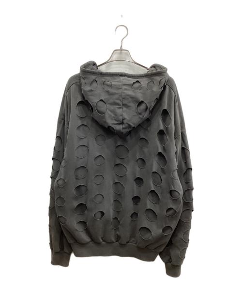 DANKE SCHON（ダンケ シェーン）Danke schon (ダンケ シェーン) PIGMENT DOT PIERCED SWEAT HOODIE/ピグメント ドット ピアスド スウェット フーディー グレー サイズ:Fの古着・服飾アイテム