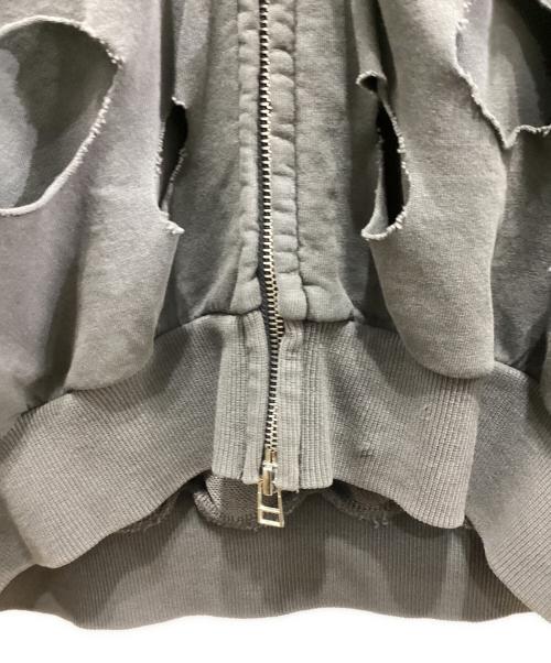DANKE SCHON（ダンケ シェーン）Danke schon (ダンケ シェーン) PIGMENT DOT PIERCED SWEAT HOODIE/ピグメント ドット ピアスド スウェット フーディー グレー サイズ:Fの古着・服飾アイテム