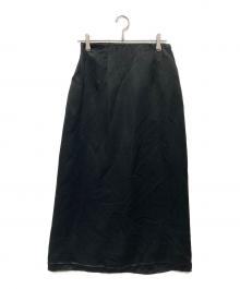 MANOF（マノフ）の古着「SATIN MAXI SKIRT」｜ブラック