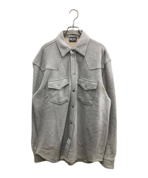 DIESEL（ディーゼル）DIESEL (ディーゼル) スウェットシャツジャケット グレー サイズ:Lの古着・服飾アイテム