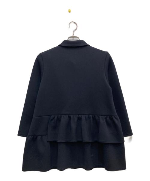 NOLLEY'S（ノーリーズ）NOLLEY'S (ノーリーズ) エアボールアシメペプラムオーバーシャツ ネイビー サイズ:FREEの古着・服飾アイテム