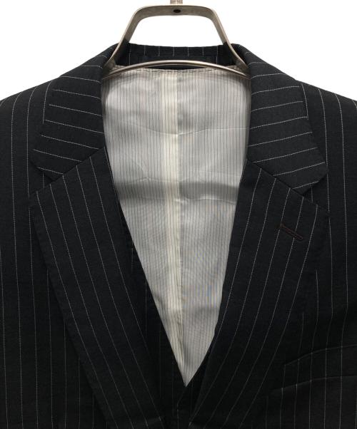 PAUL SMITH（ポールスミス）PAUL SMITH (ポールスミス) ストライプ3ピースセットアップスーツ ブラック サイズ:Lの古着・服飾アイテム