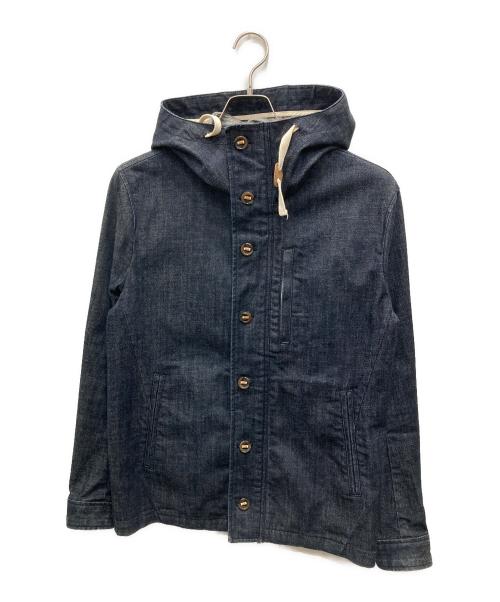 BEAMS（ビームス）BEAMS (ビームス) レイズドネックパーカージャケット ブルー サイズ:Lの古着・服飾アイテム