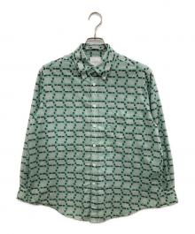 CLANE×FRAGMENT DESIGN（クラネ×フラグメントデザイン）の古着「ウォールグラフィックデザインシャツ」｜グリーン
