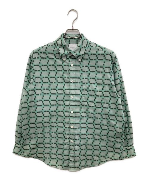 CLANE（クラネ）CLANE (クラネ) FRAGMENT DESIGN (フラグメントデザイン) ウォールグラフィックデザインシャツ グリーン サイズ:Sの古着・服飾アイテム
