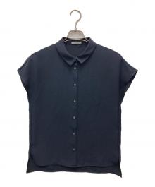 theory luxe（セオリーリュクス）の古着「Marvine Serra ブラウス/マーヴィン セラ ブラウス」｜ネイビー