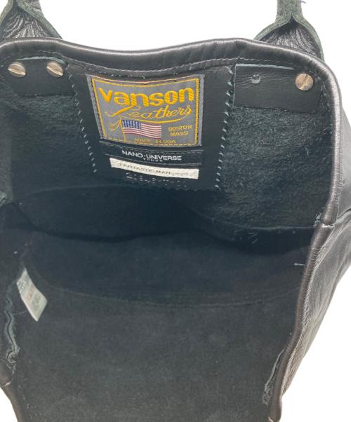 VANSON（バンソン）VANSON (バンソン) nano・universe (ナノ・ユニバース) FANTASTIC MAN (ファンタスティックマン) 別注レザートート ブラックの古着・服飾アイテム